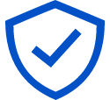 Icon of a shield with a checkmark in its center